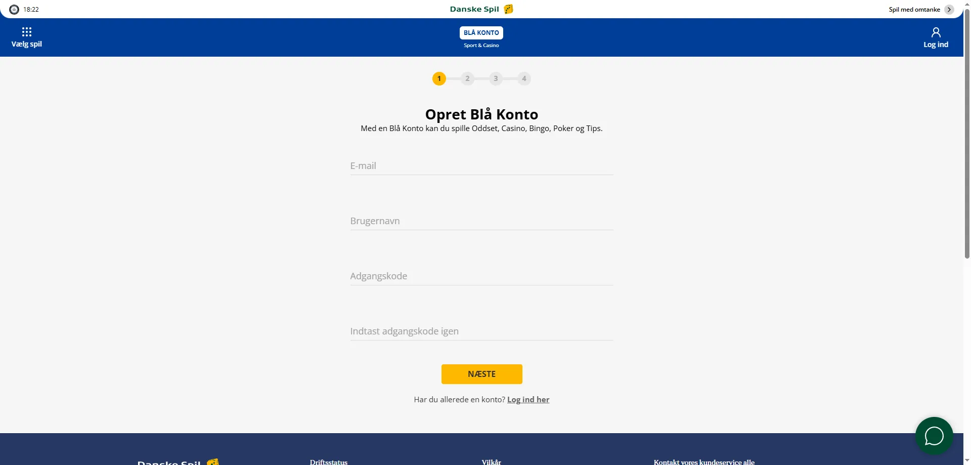 Opret konto hos DanskeSpil Casino med MitID — hurtig registrering
